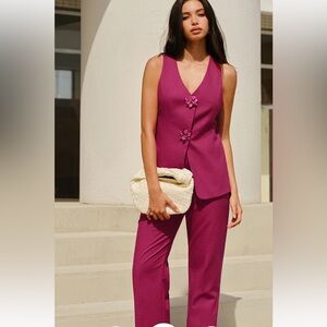 Elegant Magenta Women's two piece set
